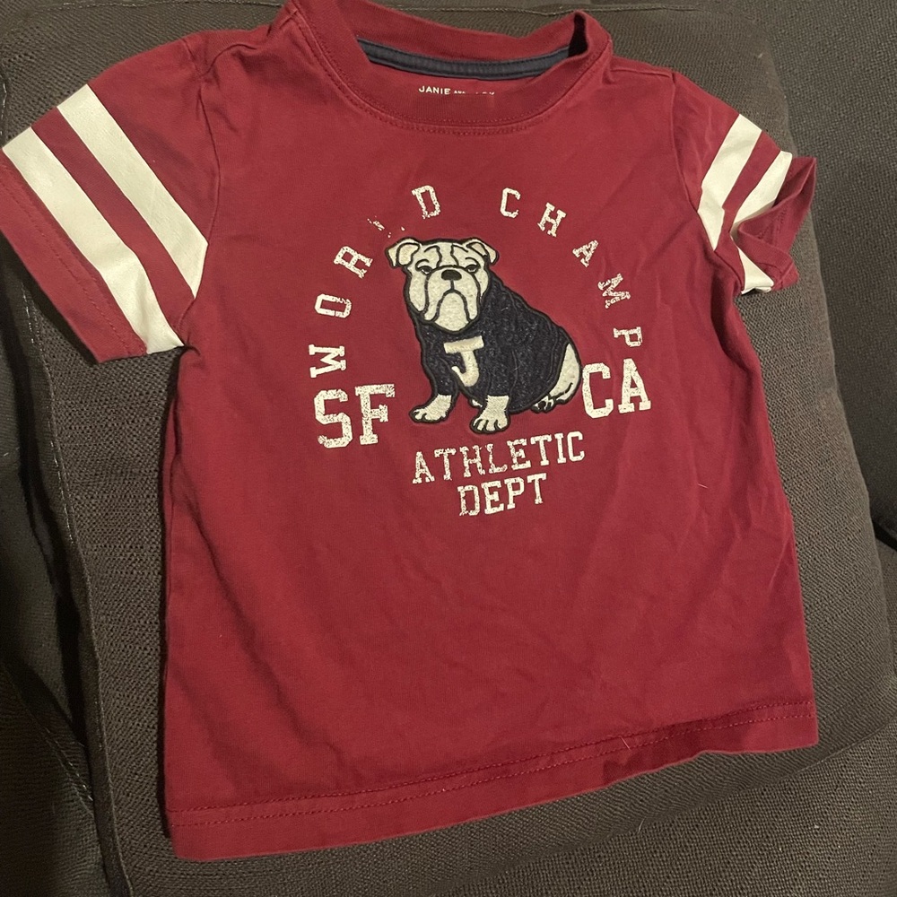 Janie and jack good used condition 2t shirt bulldog SF bulldogs